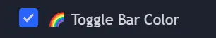 Bar color enabled